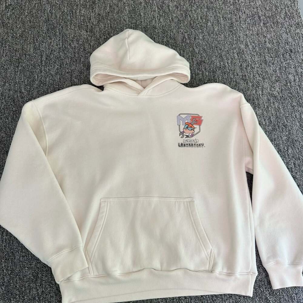 Dexter's Laboratory Cartoon Network Beige Graphic Pullover Hoodie